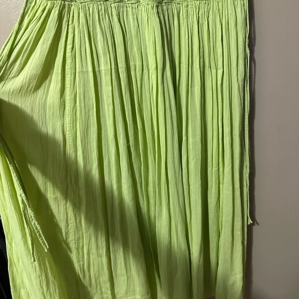 Coldwater Creek Women’s Pastel Green Lace Bodice Midi Dress Flowy Petite Medium